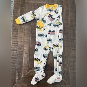 Carter’s, Digger Fleece Onesie Pajamas, Baby Boy, Size 18 Months